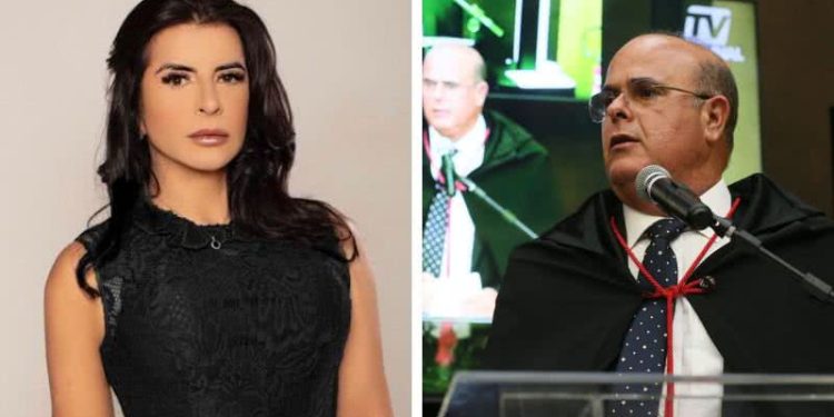 Foto: reprodução | À direita, a advogada Adriana Mangabeira Wanderley, e à esquerda, o desembargador Fernando Tourinho