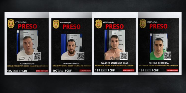 PCDF divulga criminosos que engavam idosos para encontrar mais vítimas