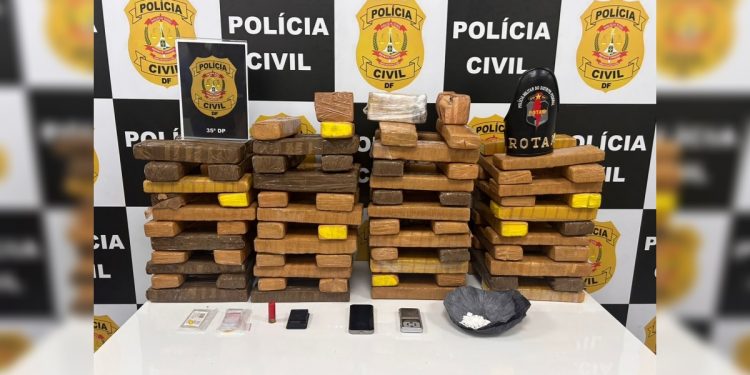 Traficante é pego escondido no banheiro de casa com tijolos de maconha