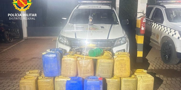 Polícia Militar flagra furto de combustível e prende homem no DF