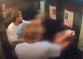 Imagens mostram turista espancando namorada com socos em elevador