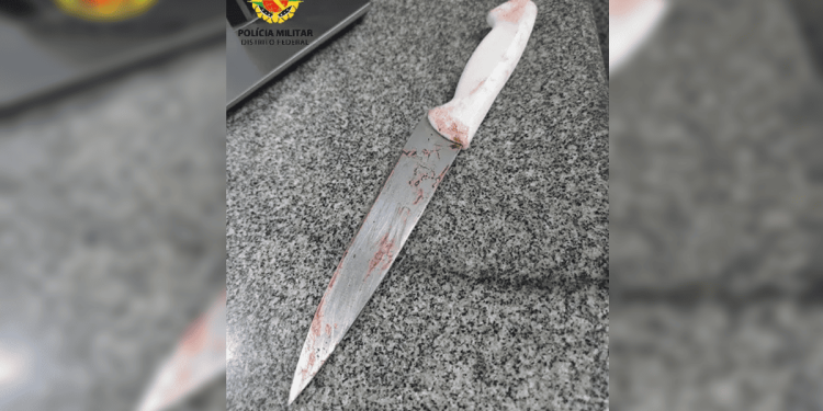 Briga pesada: homem agride mulher, leva facada e os dois vão presos