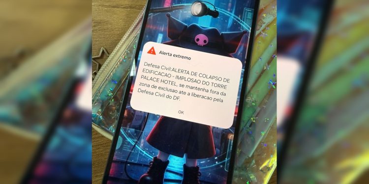 Torre Palace: Defesa Civil envia alerta em celulares sobre implosão
