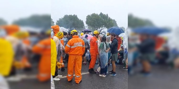 Entre raio, lesões e hipotermia, ato de Nikolas tem 72 pessoas socorridas