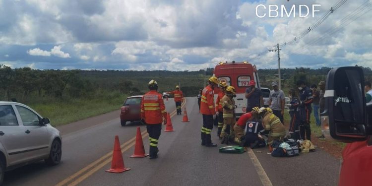 Homem morre em acidente na DF-495, em Santa Maria