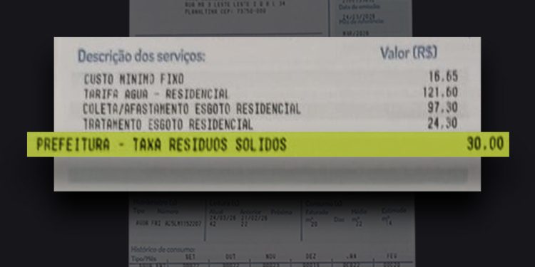 Nova taxa de resíduos começa ser cobrada em Planaltina e gera revolta