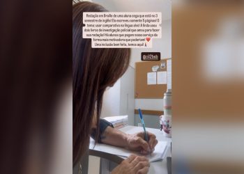 Aluna cega do DF escreve, em Braille, redação de inglês com 5 páginas. Veja vídeo