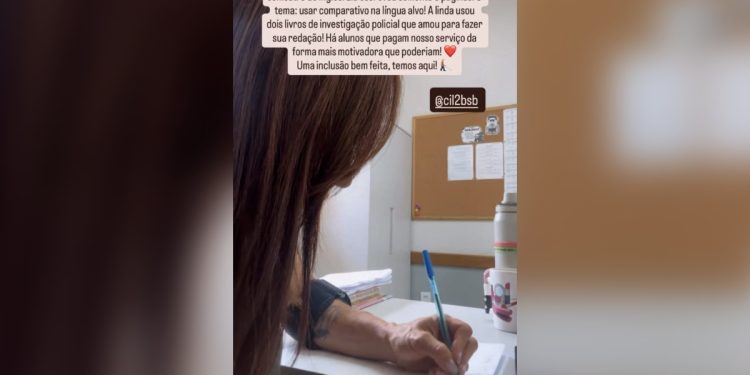 Aluna cega do DF escreve, em Braille, redação de inglês com 5 páginas. Veja vídeo