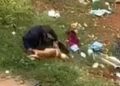 Casal é filmado tirando corpo de cachorro de carro e abandonando no lixo