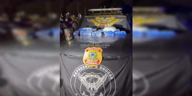 Operação da PF e PMDF intercepta carro com 20kg cocaína escondida