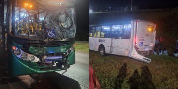 Acidente entre dois ônibus na BR-020 deixa 13 feridos. Veja vídeo
