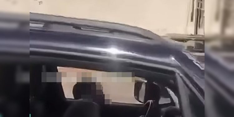 Por R$ 500, bêbado detona portão de motel no DF e é pego dormindo em carro . Veja vídeo