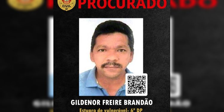 PCDF procura foragido suspeito de estuprar duas crianças