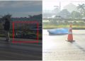 BR-040: imagens mostram rodovia após mulher ser atropelada por moto. Veja vídeo