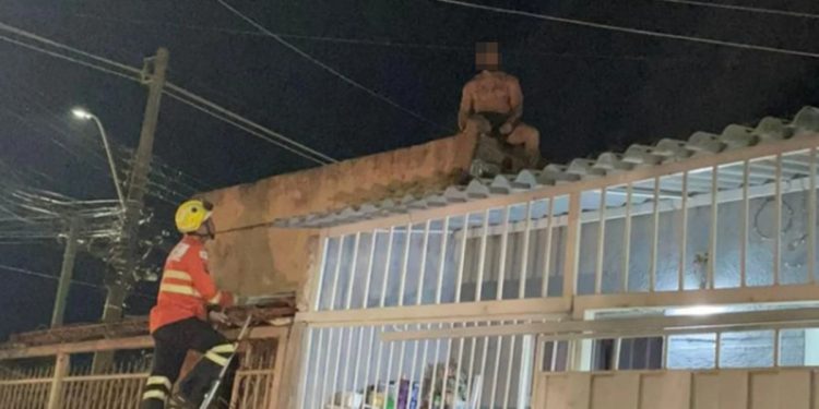 Homem foge para telhado de casa após agredir os dois filhos no DF