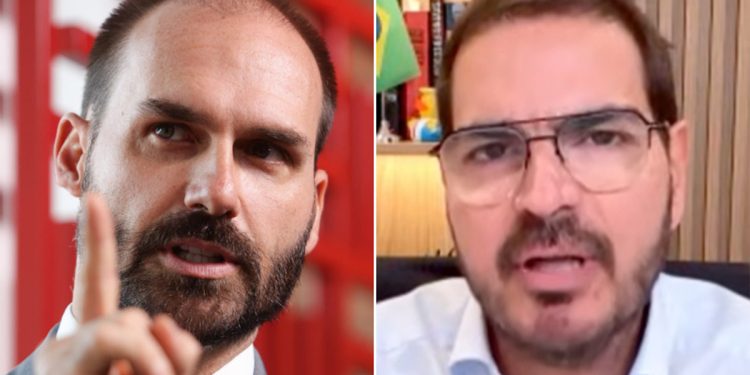 Eduardo Bolsonaro e Constantino trocam acusações sobre Master