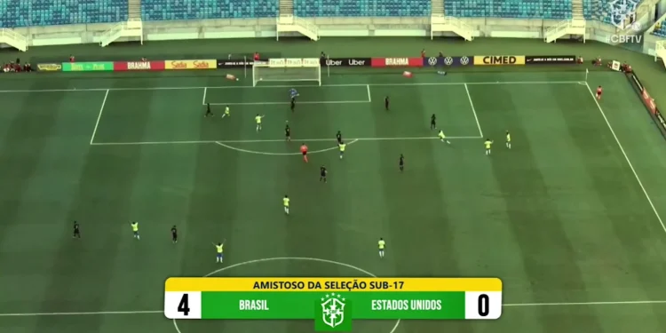 Seleção Brasileira sub-17 goleia os EUA em Natal; veja os gols