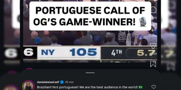 Ministra do STJ dá uma “dura” no perfil oficial da NBA