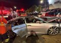 Entrevista em festa junina é interrompida por batida entre seis carros
