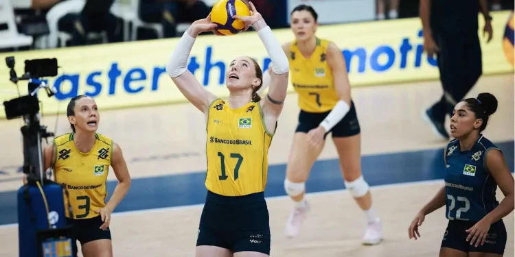 Veja fotos do confronto entre Brasil e China pela Liga das Nações de Vôlei Feminino