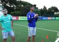 Andreas Pereira, Bruno Fuchs e Jefté participam de desafio de pontaria