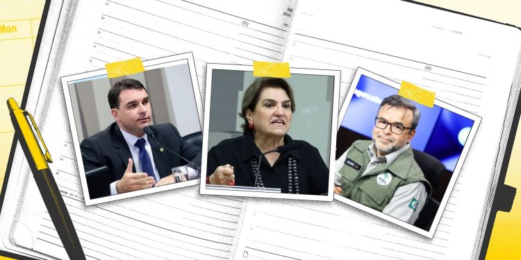 Flávio Bolsonaro vai aos EUA para audiência sobre tarifaço e Câmara debate PL da Misoginia