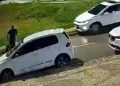 Motorista invade calçada, atropela pedestre cego e cão-guia no DF e foge