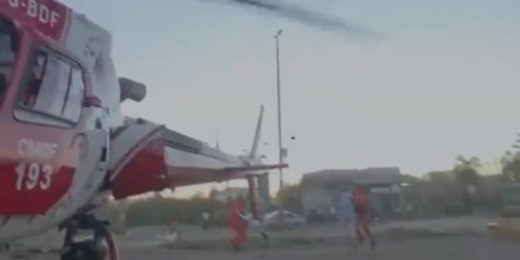 Bêbado invade área de helicóptero no DF e quase é atingido por hélice