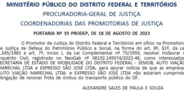 MP abre inquérito civil para apurar renovação da frota de ônibus do DF