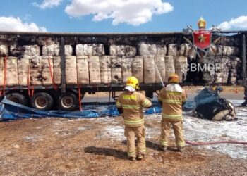 Vídeo: incêndio atinge sala de faculdade particular na Asa Sul
