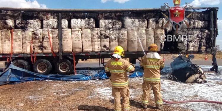 Vídeo: incêndio atinge sala de faculdade particular na Asa Sul