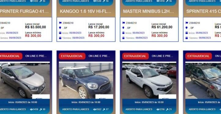 Veja veículos “arrematados” em falso leilão que fez 200 vítimas no DF