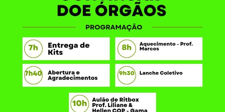 Treinão com atletas transplantados incentiva a doação de órgãos no DF