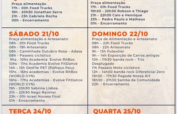 Samambaia celebra 34 anos com 6 dias de shows; confira a programação