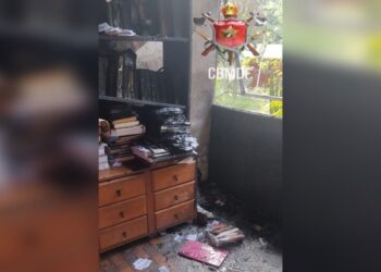 Vídeo: incêndio destrói quarto de apartamento da Asa Sul