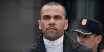 Daniel Alves se apresentou pela primeira vez ao Tribunal Superior de Justiça da Catalunha
