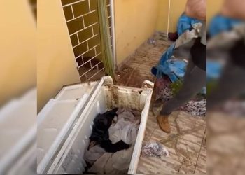 Corpo de mulher em freezer estava enrolado em cortinas e com cal. Veja