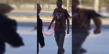 Veja momento em que homem tenta esfaquear segurança do BRT no Park Way