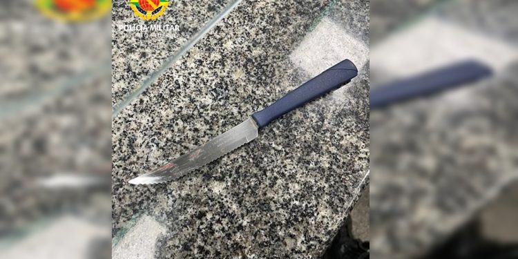 Mulher usa faca de serra para atacar companheiro após briga em bar