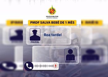 PM passa orientações por telefone, e pai salva bebê engasgada. Ouça