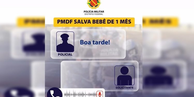 PM passa orientações por telefone, e pai salva bebê engasgada. Ouça