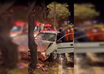 Bebê de 4 meses é levado para hospital após acidente de carro no Guará