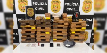 Traficante é pego escondido no banheiro de casa com tijolos de maconha