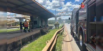 Terminal de VLT pega fogo e provoca muita fumaça em rodoviária do DF