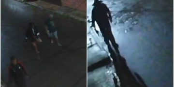 Câmeras mostram encapuzado armado antes de cometer triplo homicídio