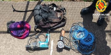 Furto a residência termina com um suspeito baleado e outro atropelado