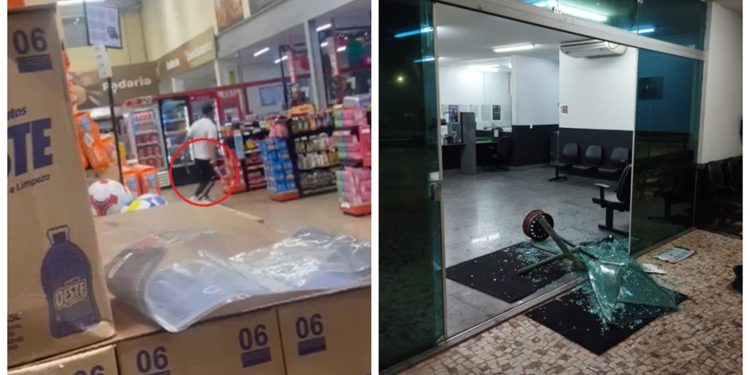 Homem ameaça pessoas em mercado e quebra vidro de delegacia no DF
