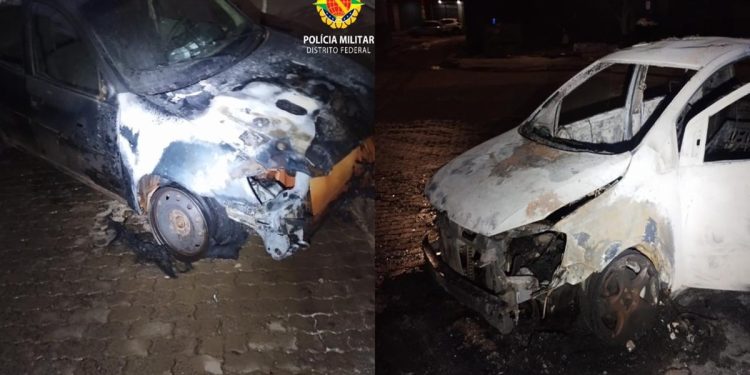 PCDF investiga se incêndio que destruiu dois veículos foi criminoso