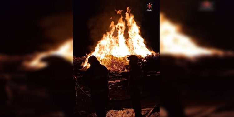 Incêndio em madeiras mobiliza bombeiros durante a madrugada no DF