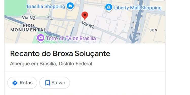 Google remove “Recanto do Broxa Soluçante” do mapa ao lado da PF